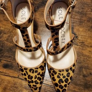 Sole Society leopard print heels